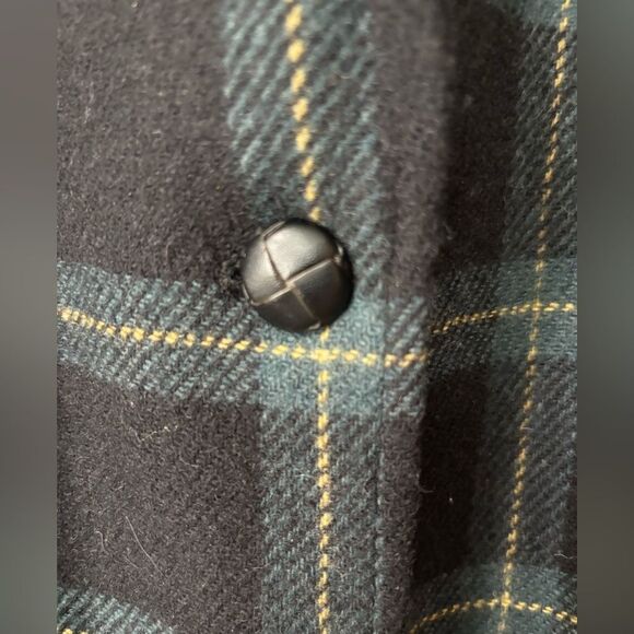 Vintage Harve Benard Sport Wool Green Plaid Suede Elbow Pads Blazer Jacket 14 - Picture 4 of 12